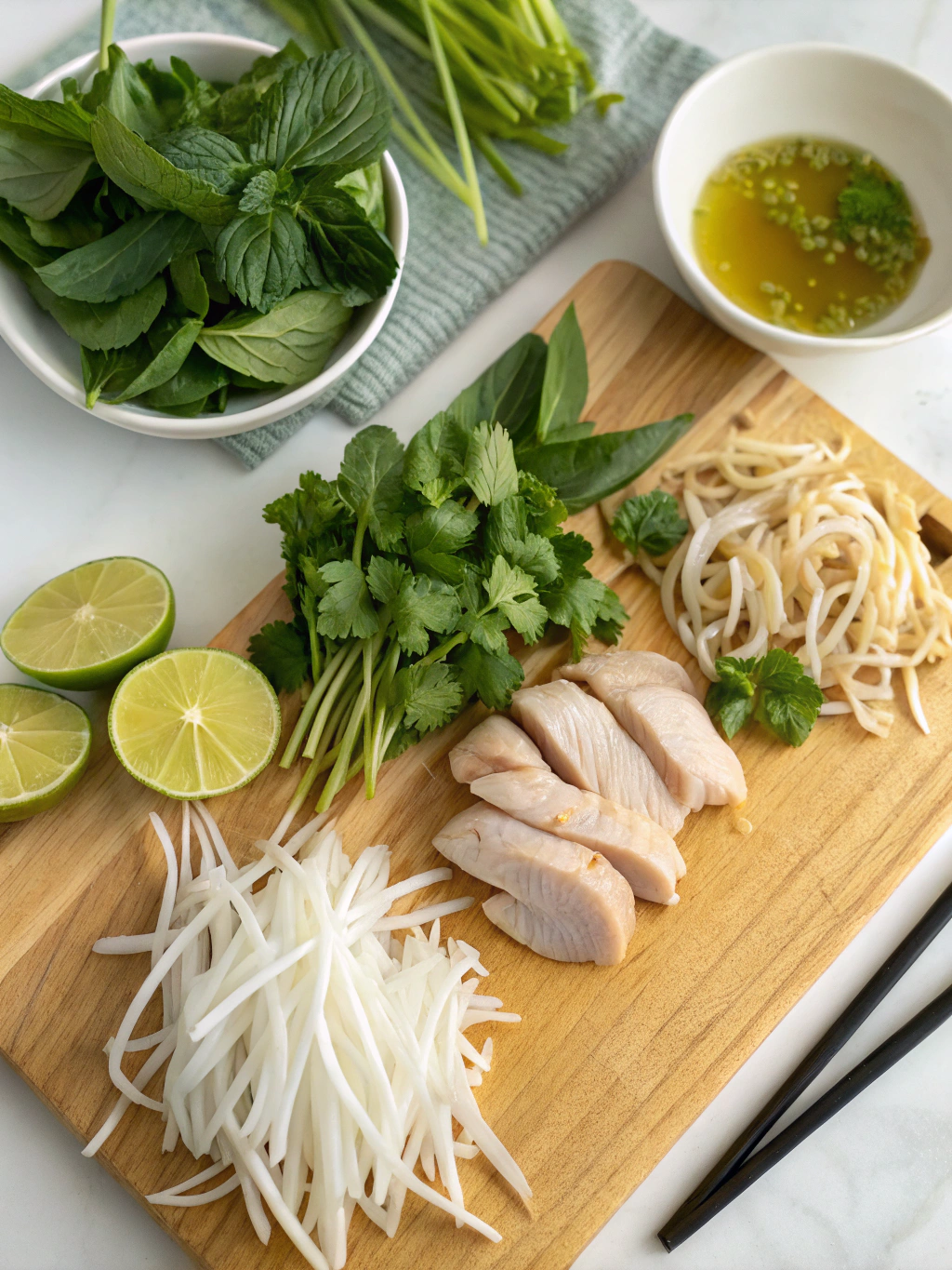 Chicken Pho ingredients