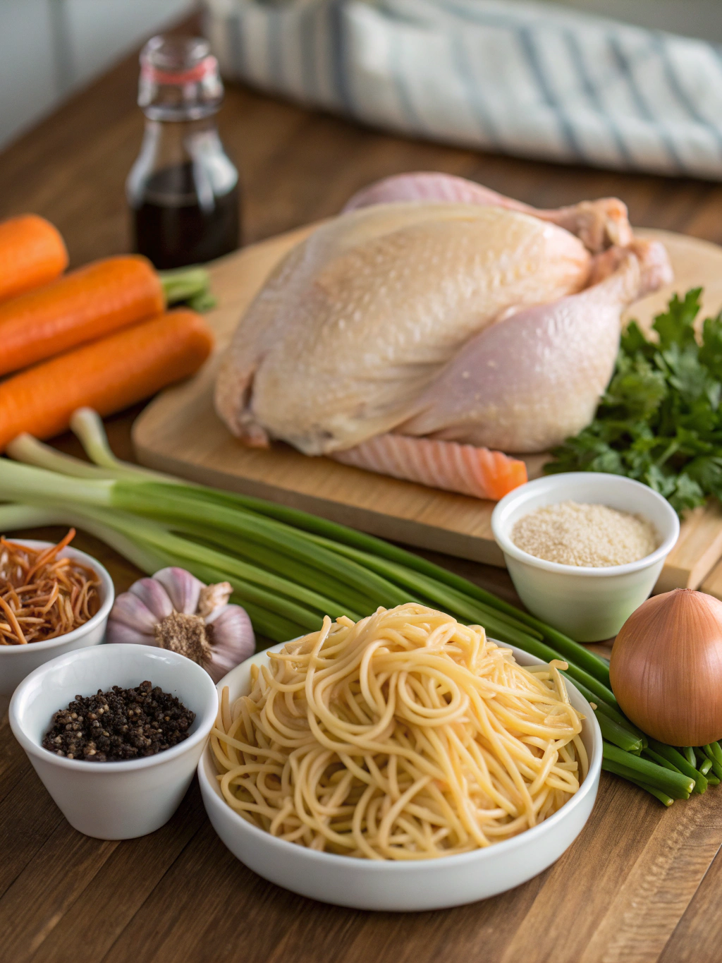 Chicken Ramen ingredients