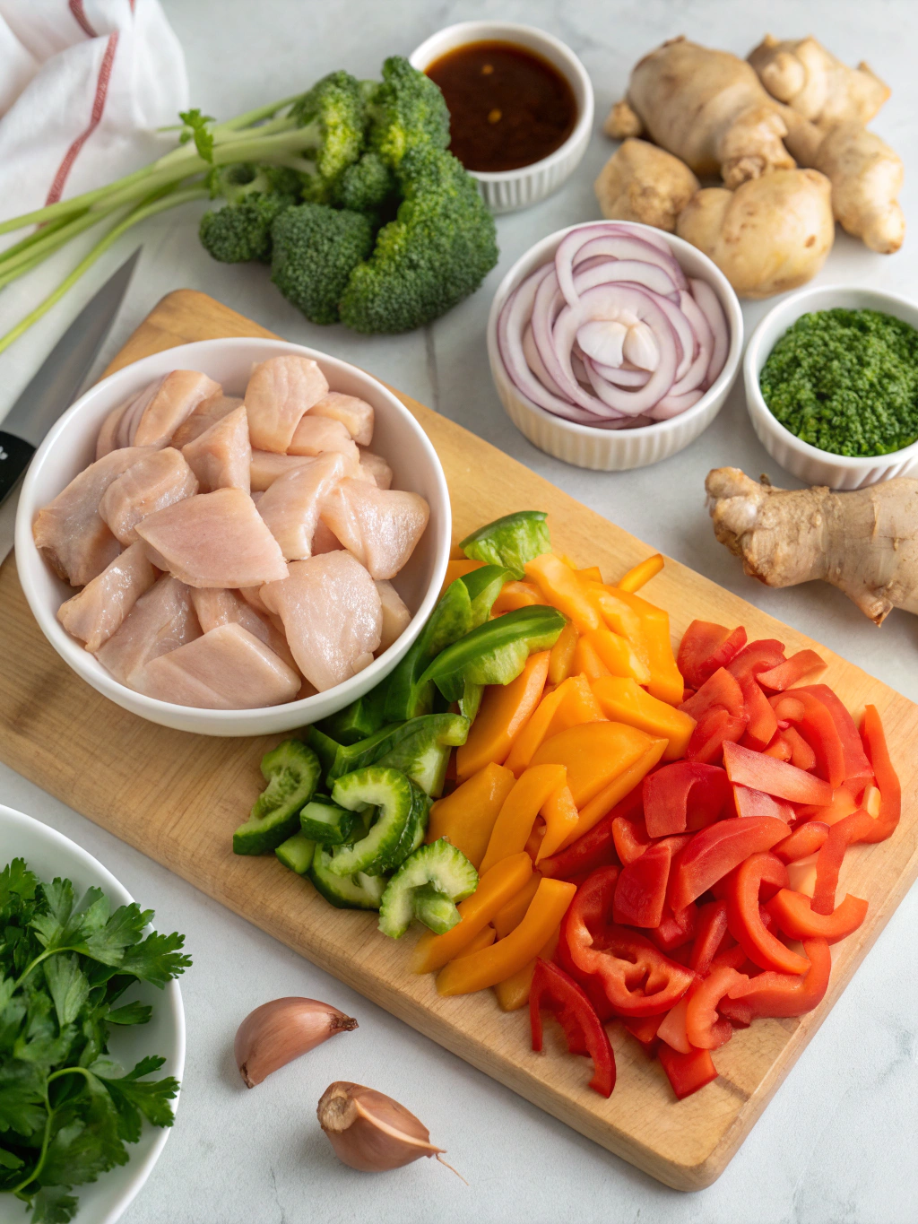 Chicken Stir Fry ingredients