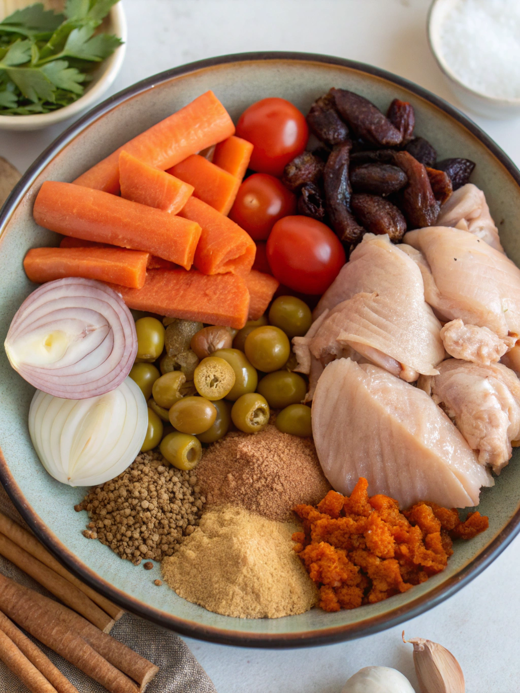 Chicken Tagine ingredients