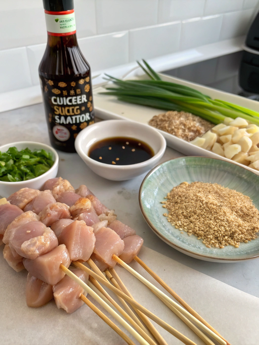 Chicken Yakitori ingredients