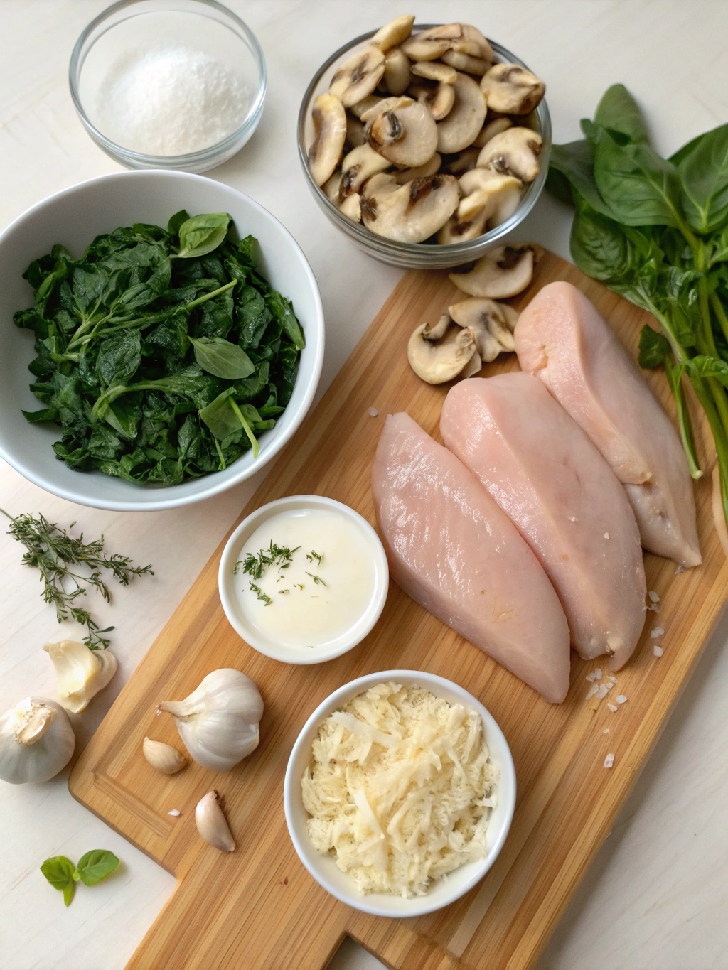Creamy Tuscan Chicken ingredients