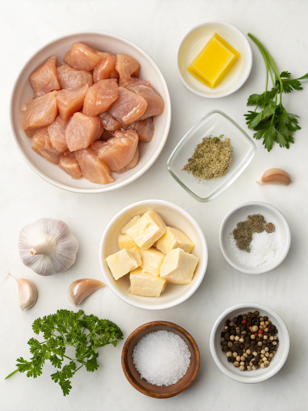 Garlic Butter Chicken Bites ingredients