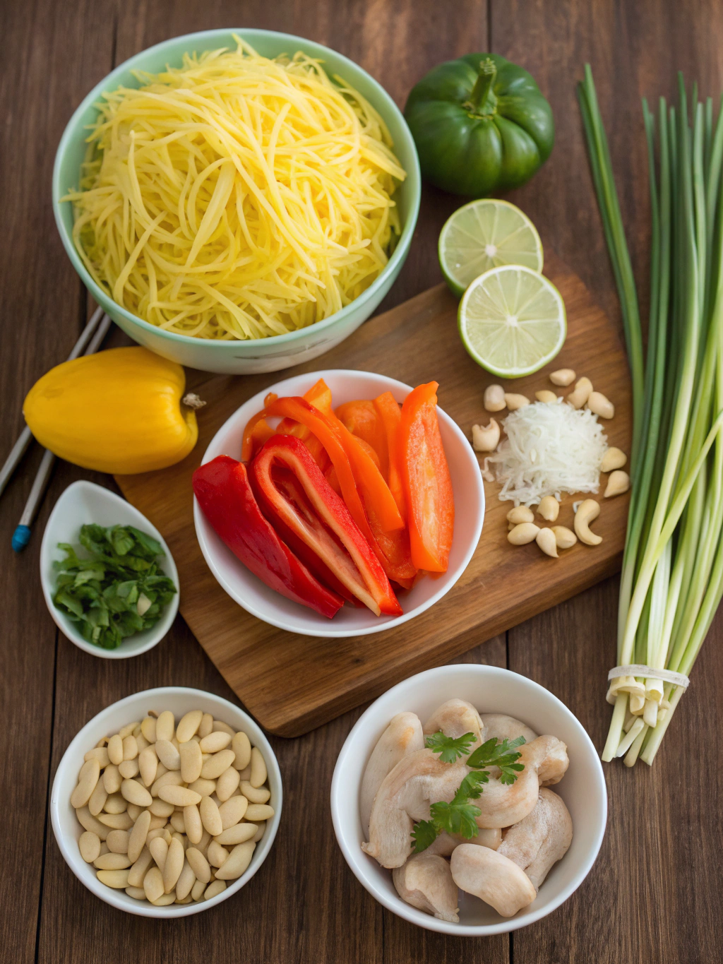 Spaghetti Squash Chicken Pad Thai ingredients