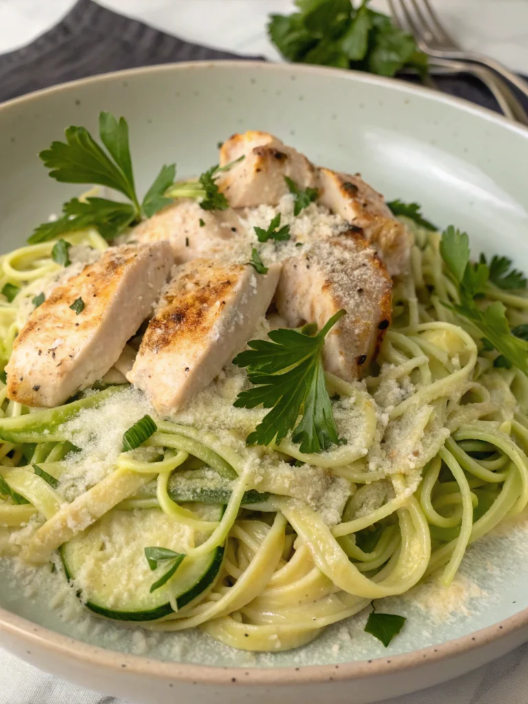 Zoodle Chicken Alfredo