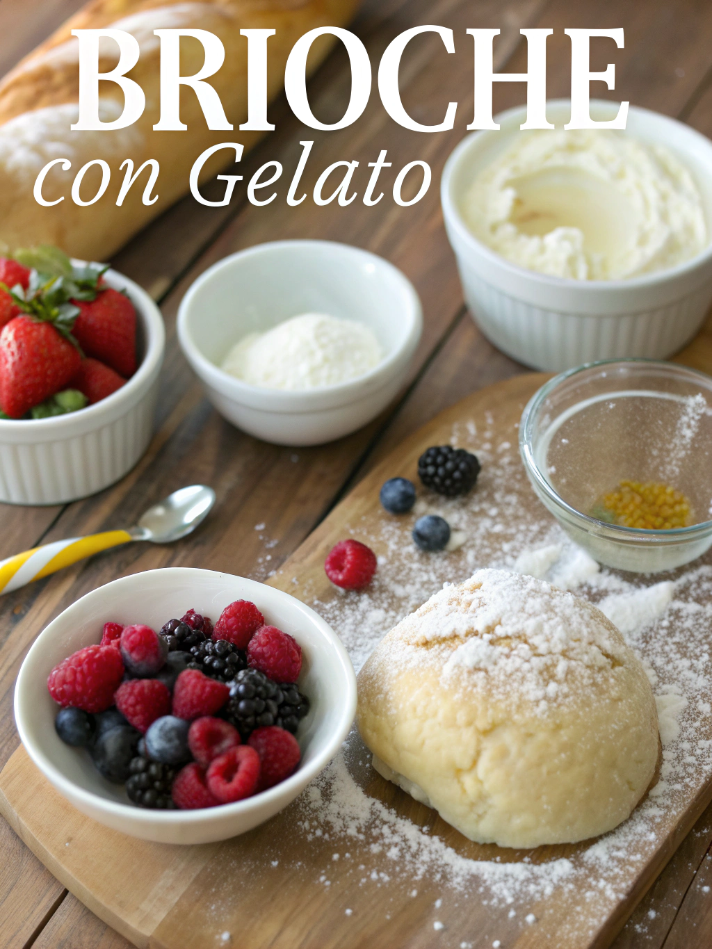 Brioche con Gelato ingredients