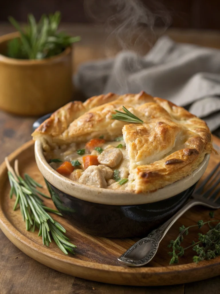 Chicken Pot Pie with Puff Pastry