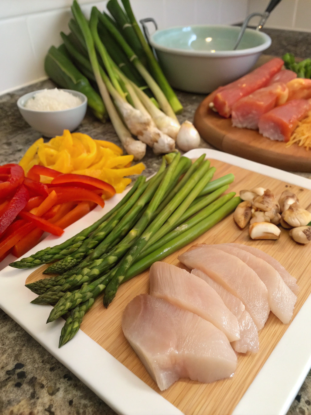Chicken and Asparagus Stir-Fry ingredients