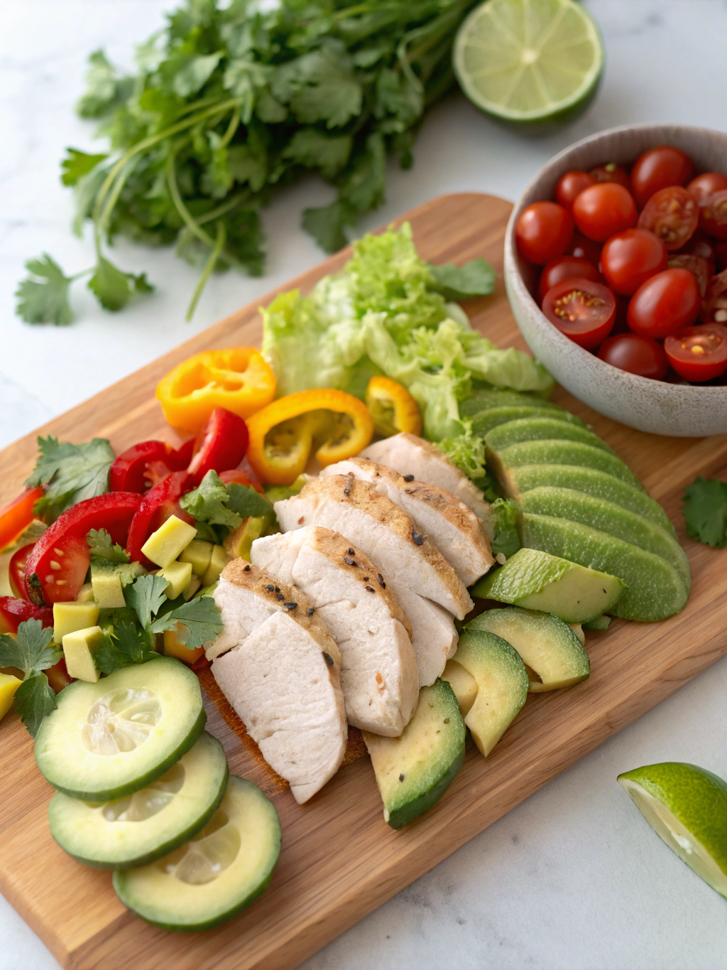 Chicken and Avocado Salad ingredients