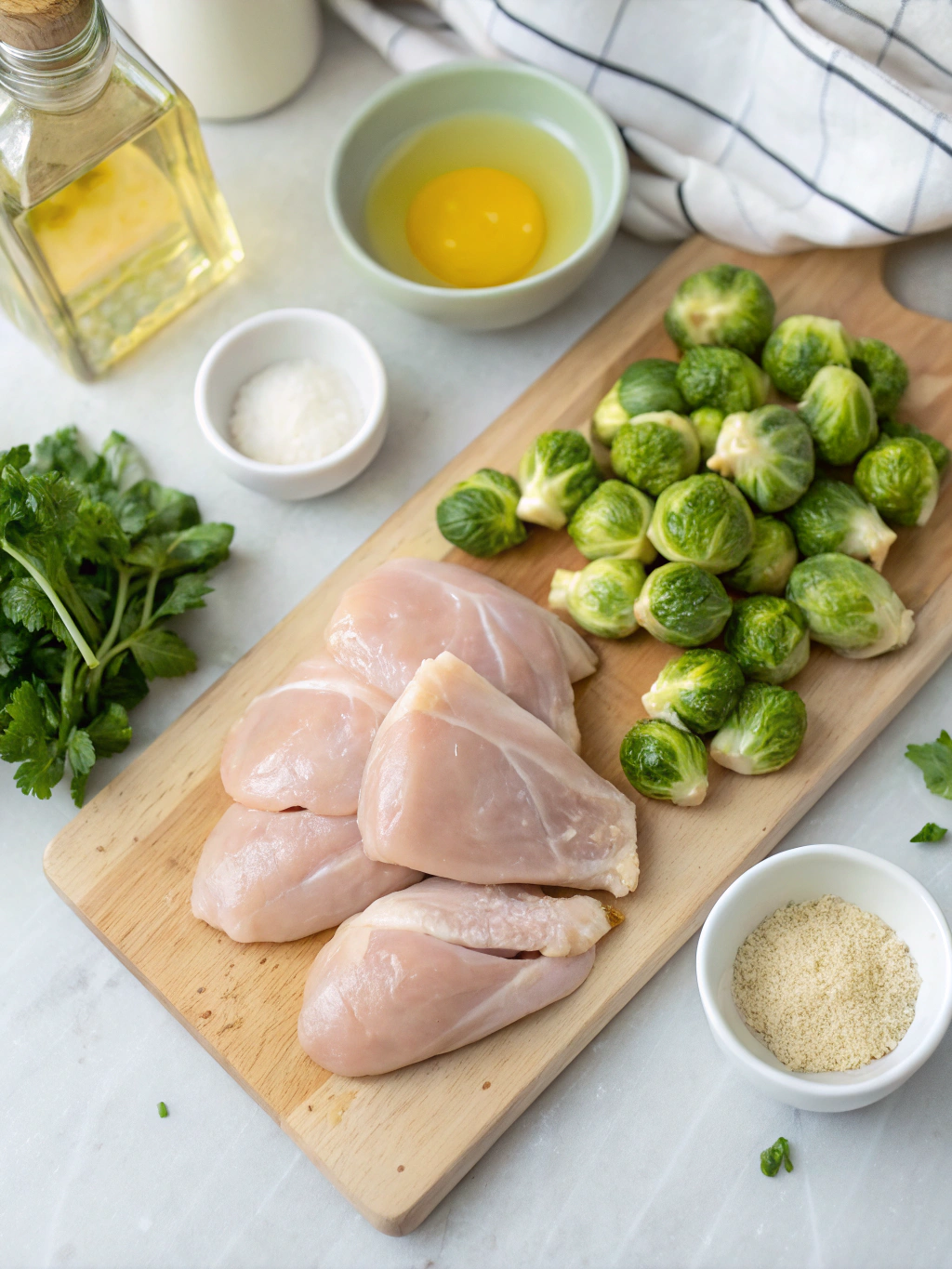 Chicken and Brussels Sprouts ingredients