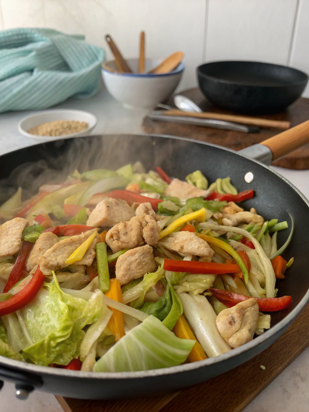 Chicken and Cabbage Stir Fry