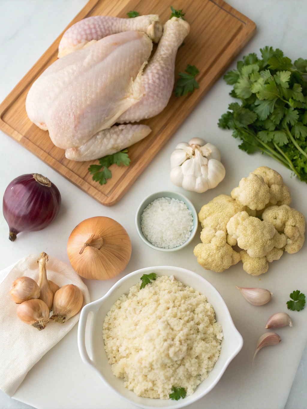 Chicken and Cauliflower Rice ingredients
