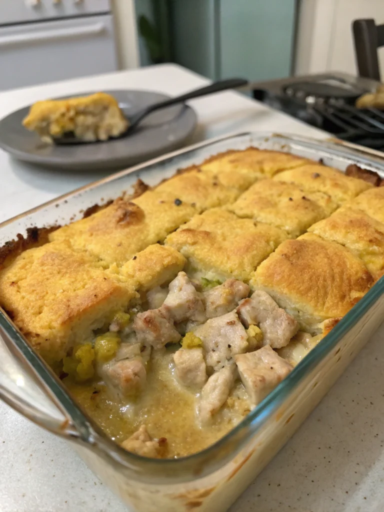 Chicken and Cornbread Casserole