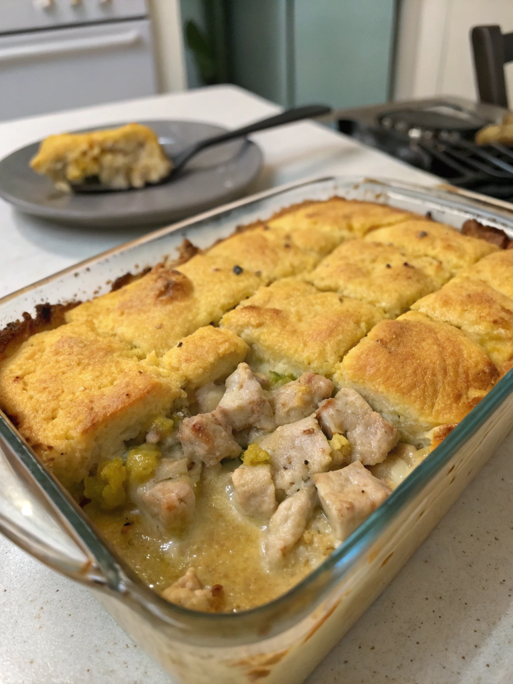 Chicken and Cornbread Casserole