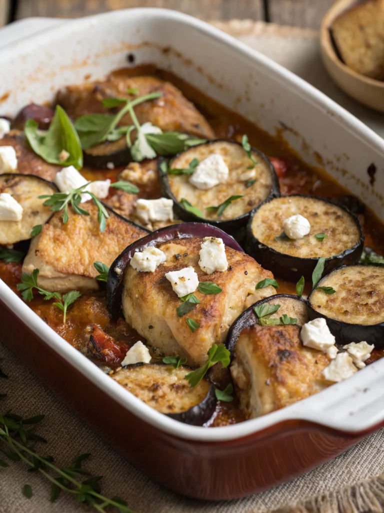 Chicken and Eggplant Bake