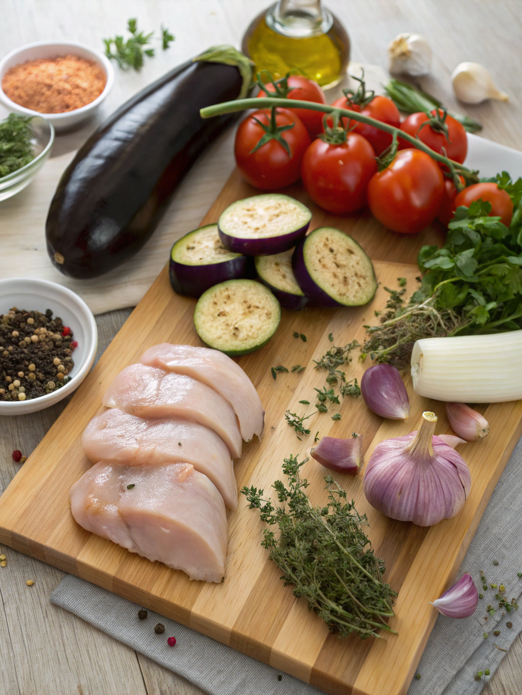 Chicken and Eggplant Bake ingredients