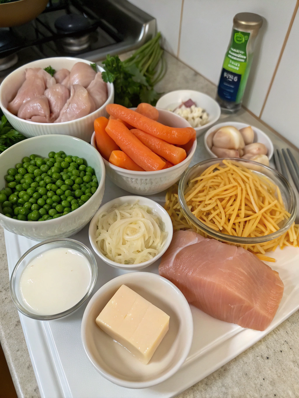 Chicken and Noodle Casserole ingredients