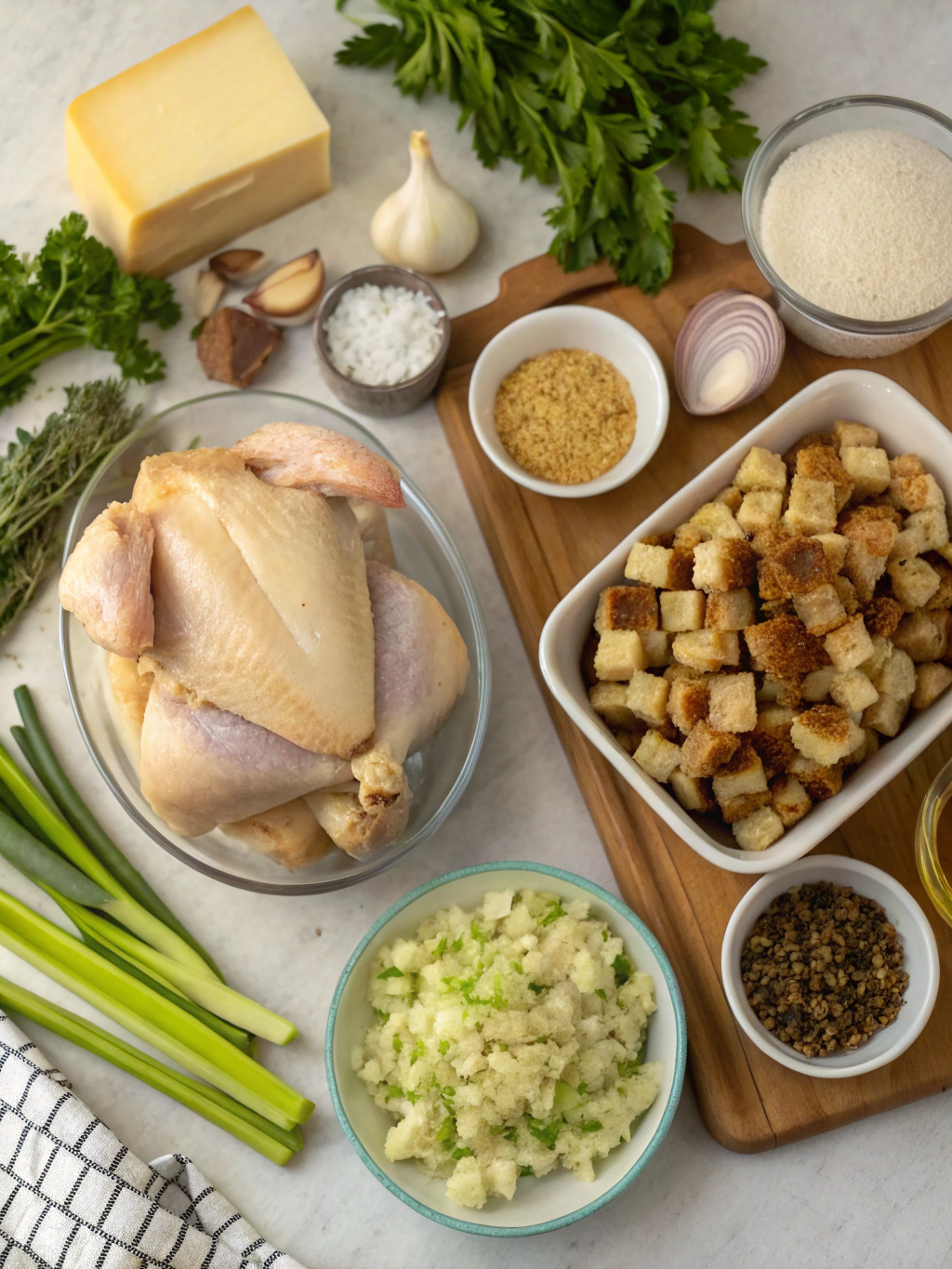 Chicken and Stuffing Bake ingredients