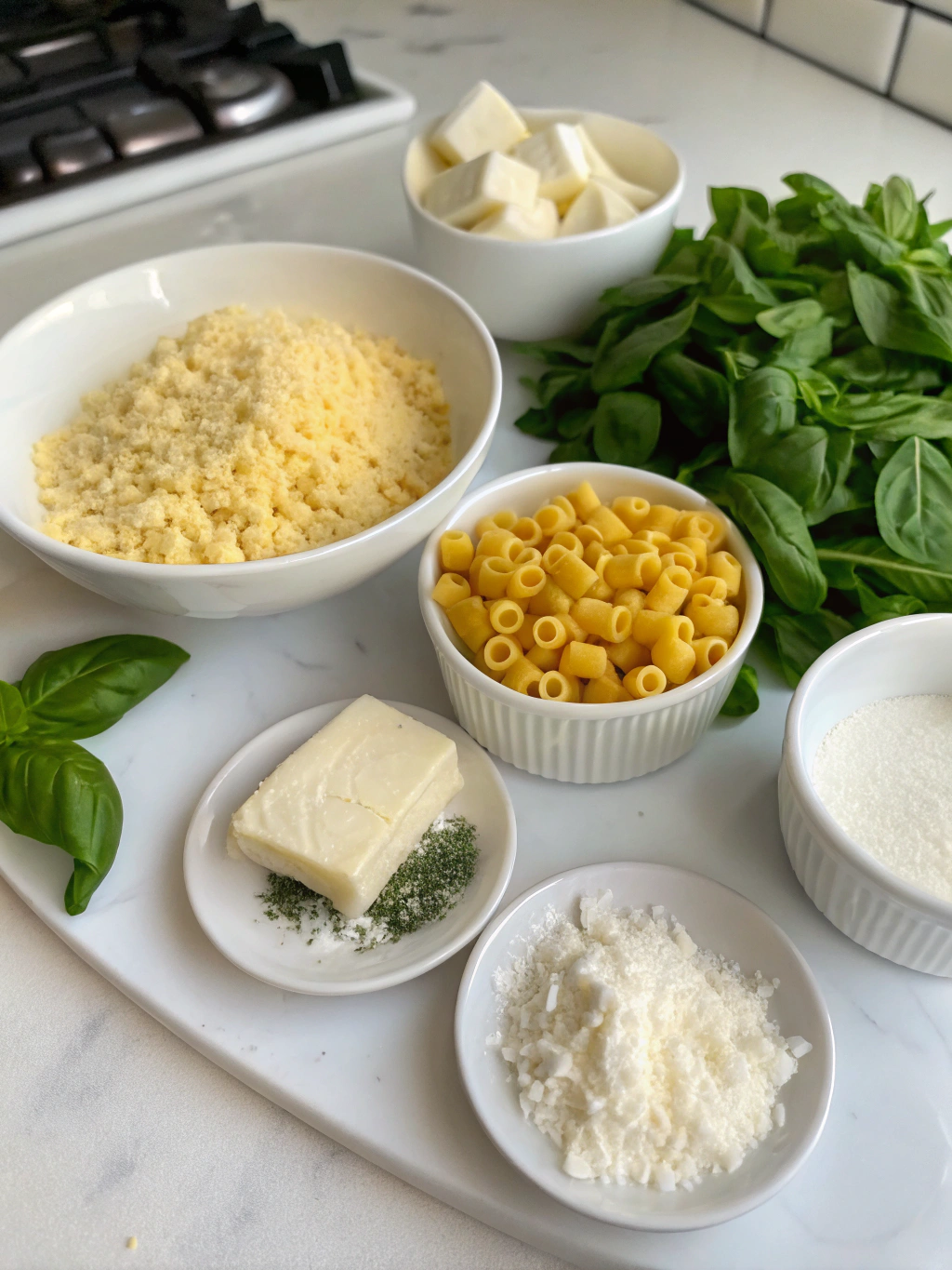 Creamy Ditalini Pasta ingredients