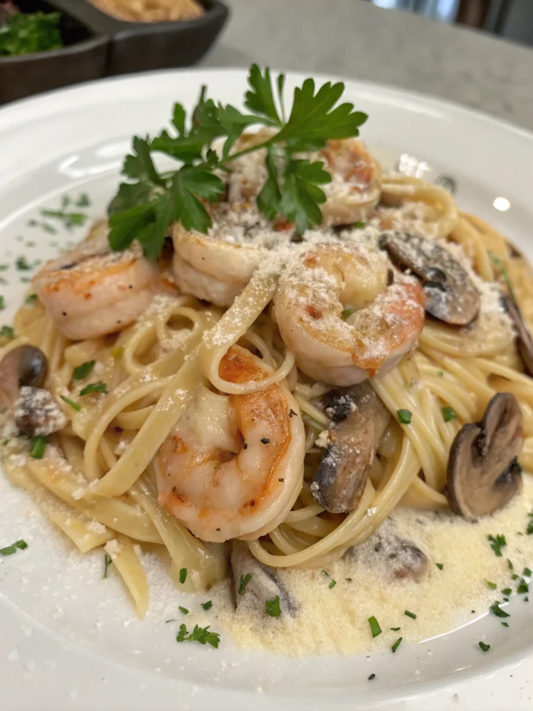 Creamy Shrimp Pasta with Mushroomsingredients