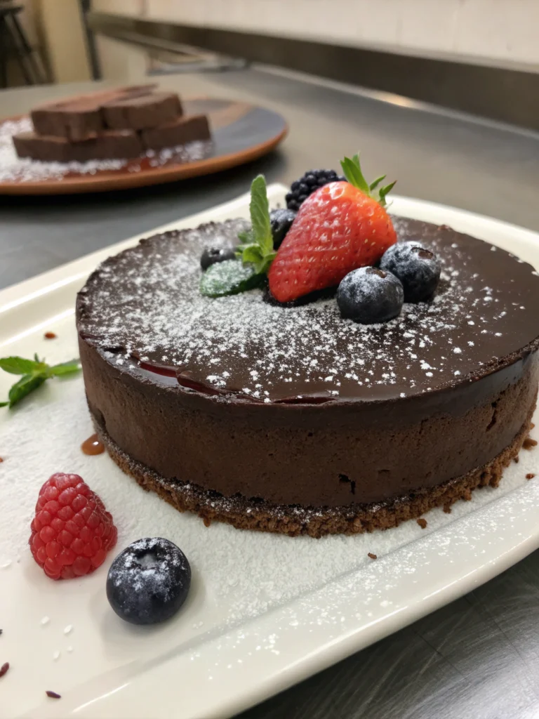 Dark Chocolate Mousse Cake