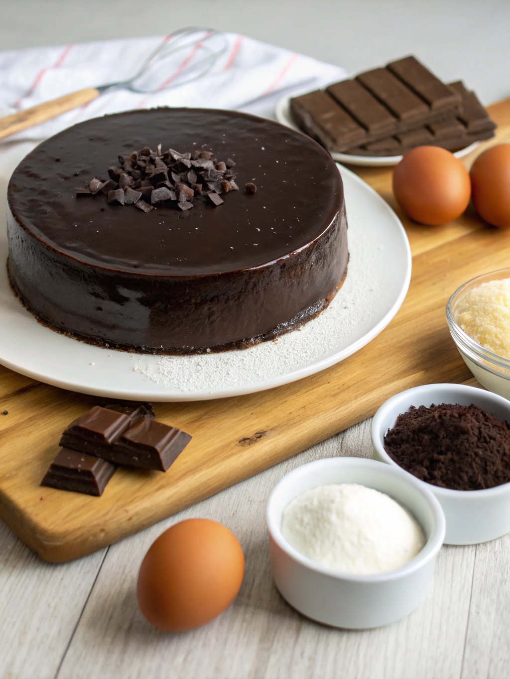 Dark Chocolate Mousse Cake ingredients