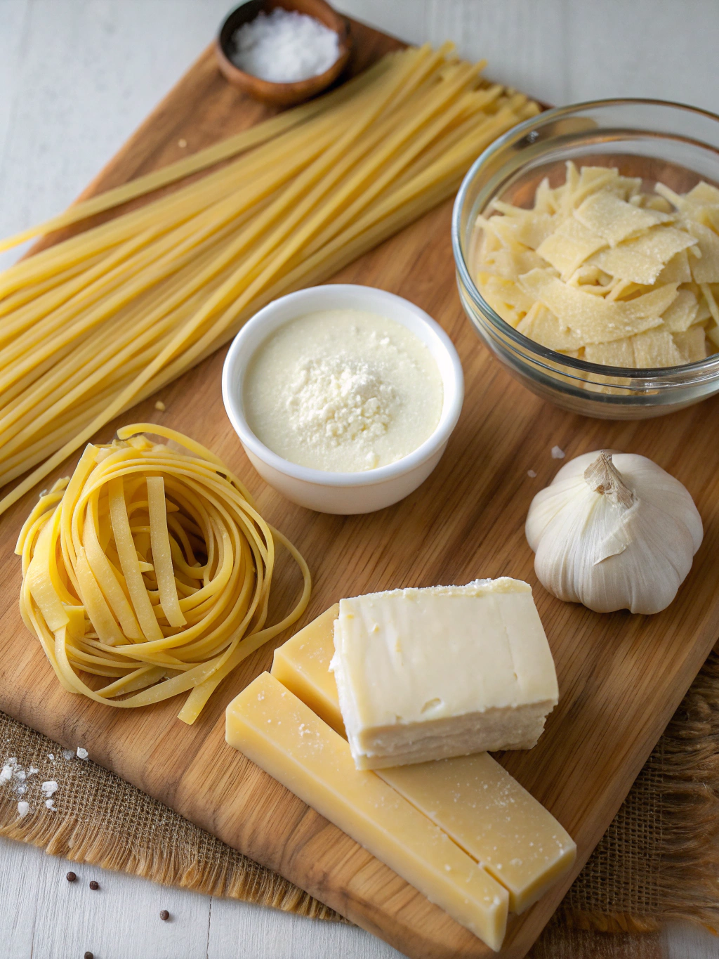 Fettuccine Alfredo ingredients