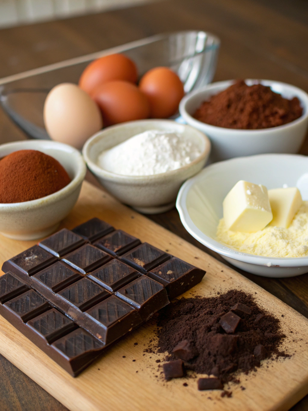 Flourless Chocolate Cake ingredients