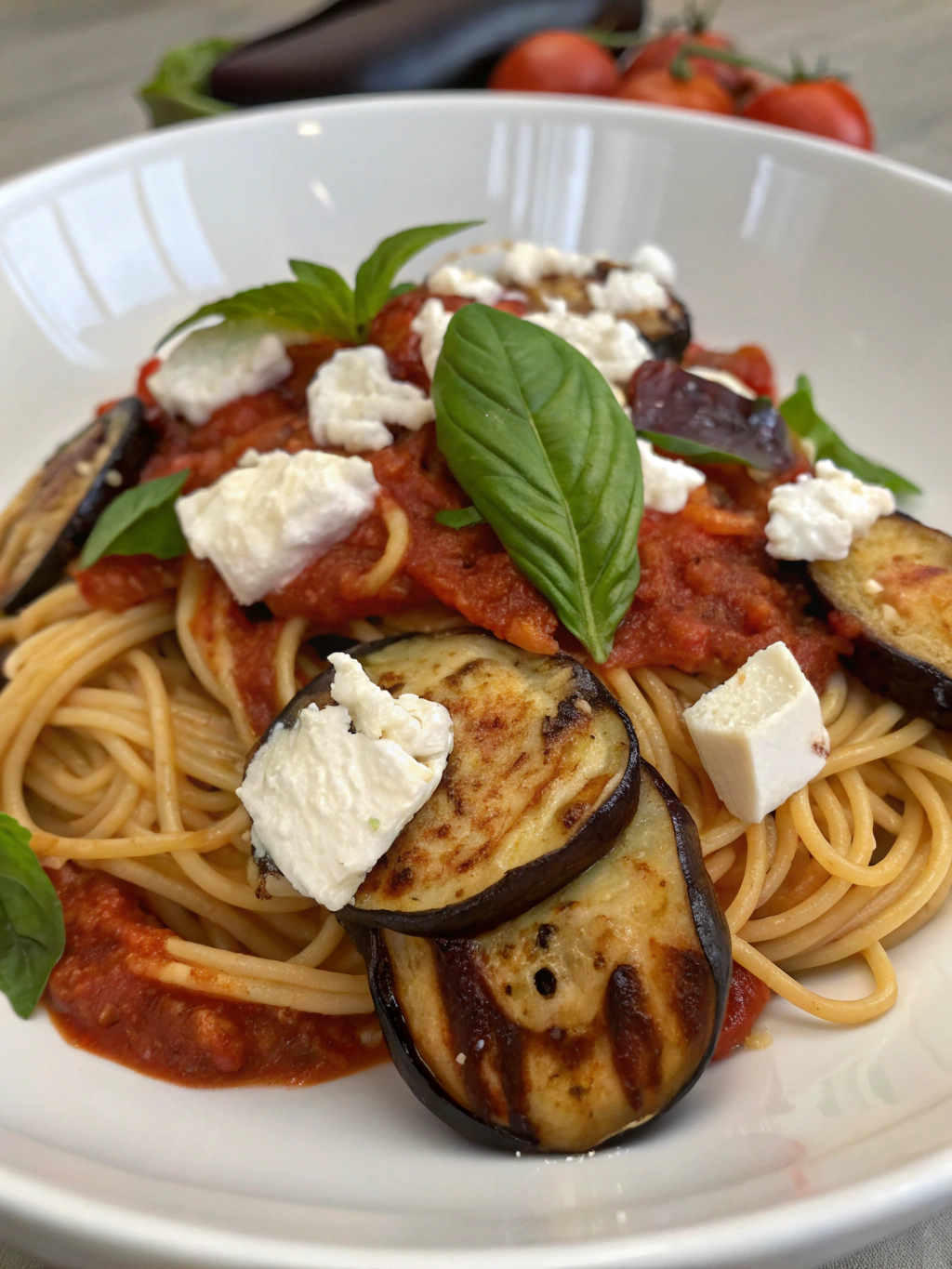 Pasta alla Norma ingredients