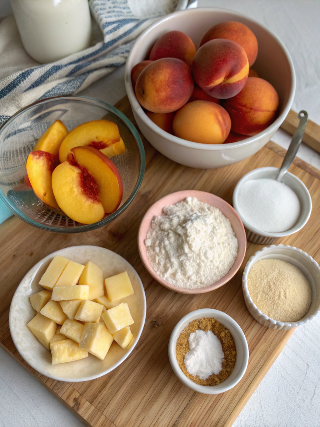 Peach Pound Cake ingredients