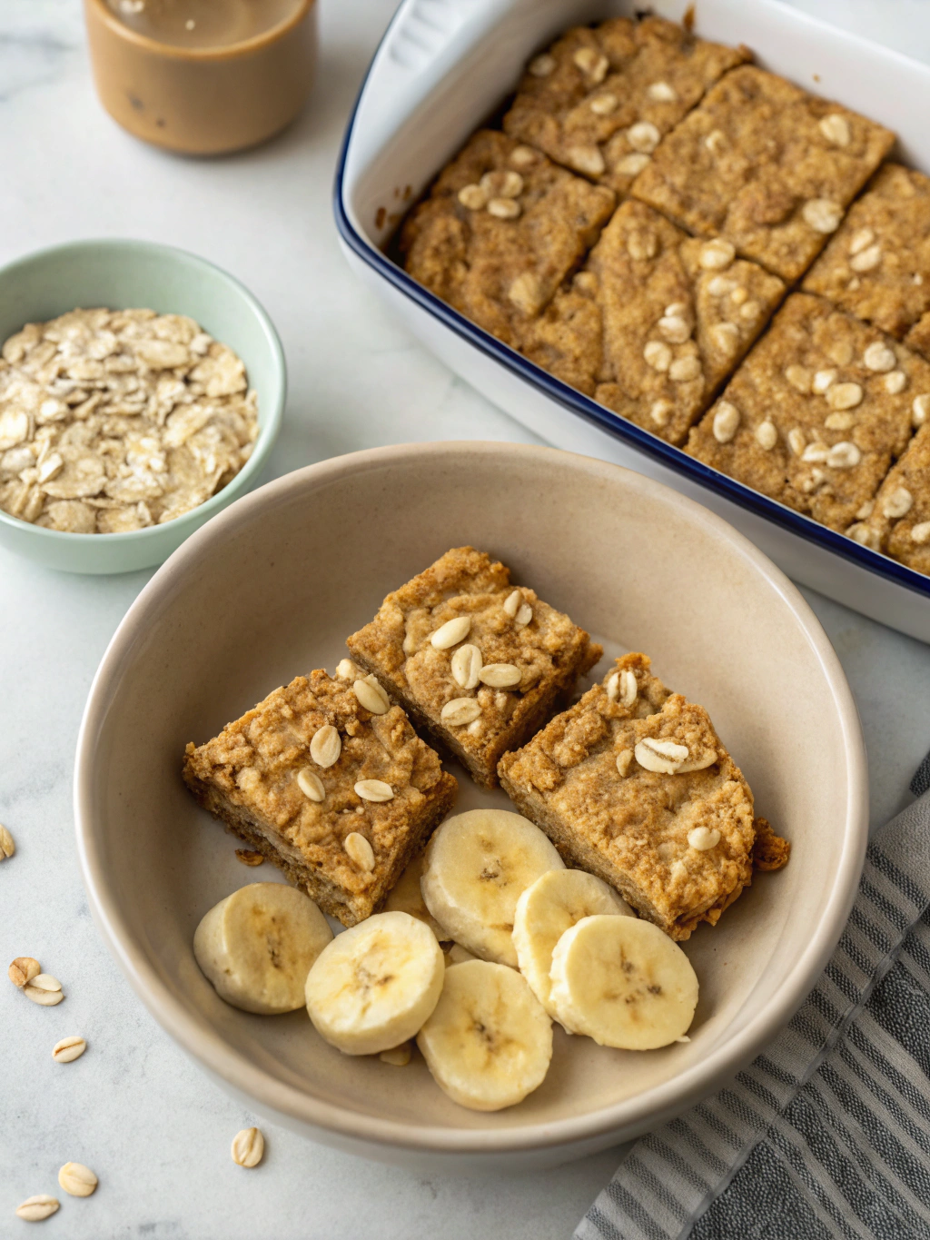 Peanut Butter-Banana Oatmeal Bars ingredients