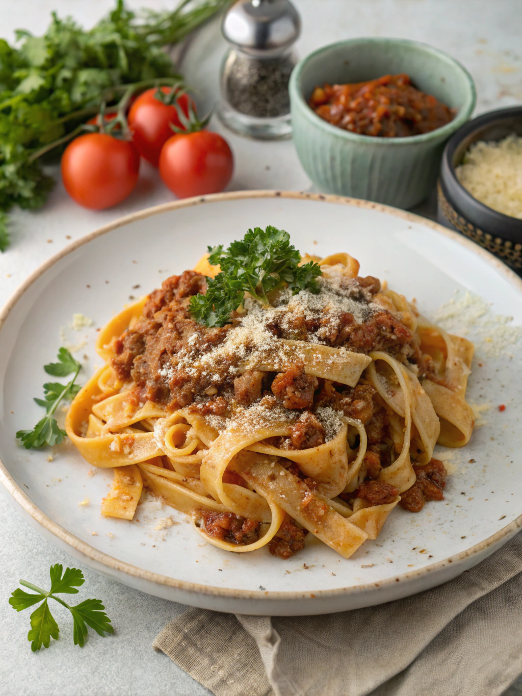 Tagliatelle al Ragu ingredients